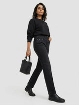 Women Emma Jeans Slim Fit Black Mid Rise