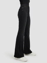 Women Flare Fit Jeans Flare Leg Black High Rise