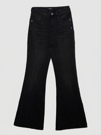 Women Flare Fit Jeans Flare Leg Black High Rise