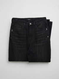Women Flare Fit Jeans Flare Leg Black High Rise