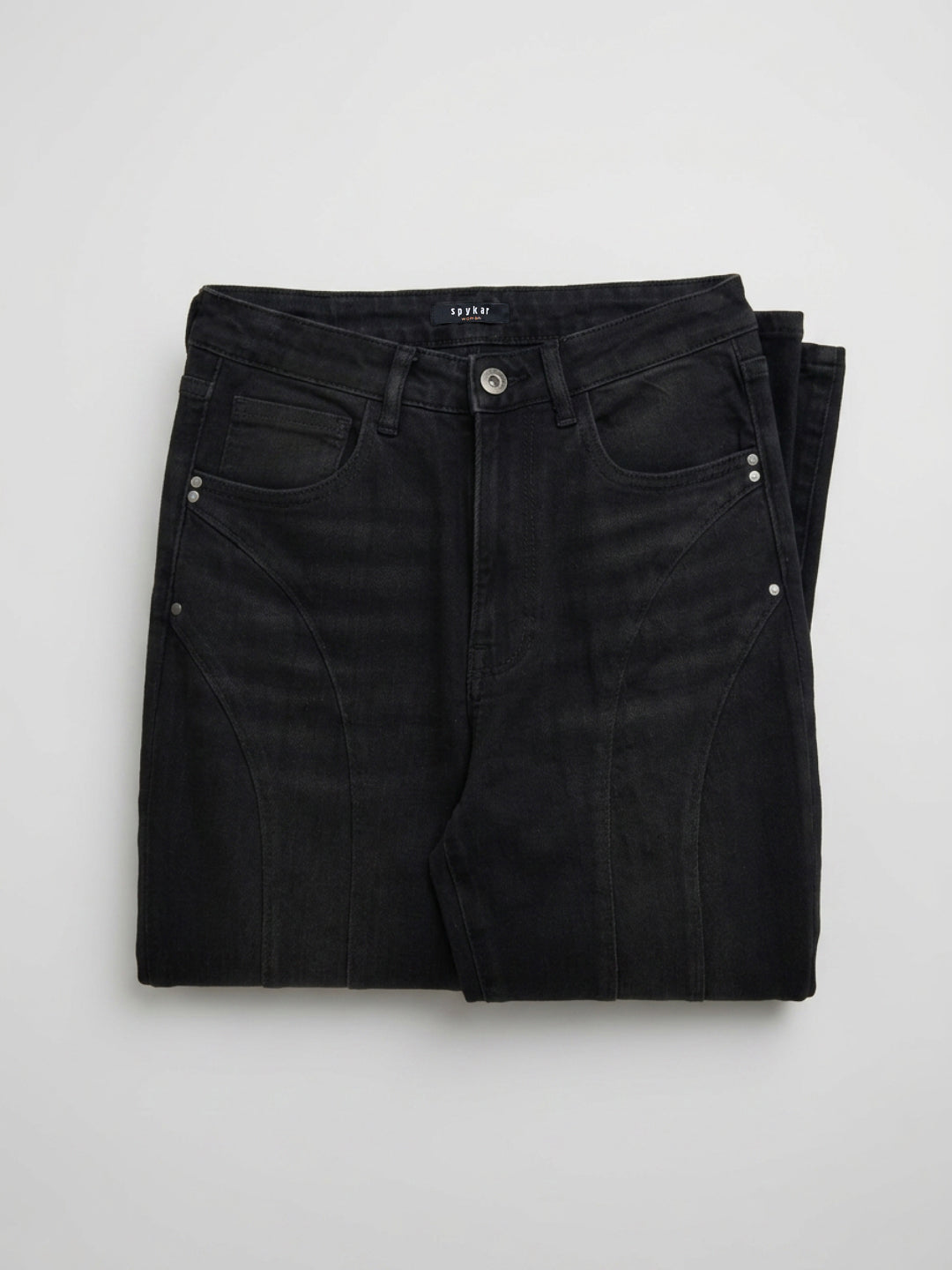 Women Flare Fit Jeans Flare Leg Black High Rise