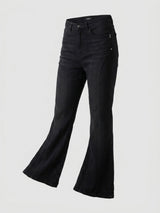 Women Flare Fit Jeans Flare Leg Black High Rise