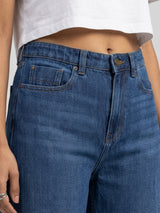 Women Bella-Wide Jeans Wide Leg Dark Blue High Rise