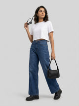 Women Bella-Wide Jeans Wide Leg Dark Blue High Rise