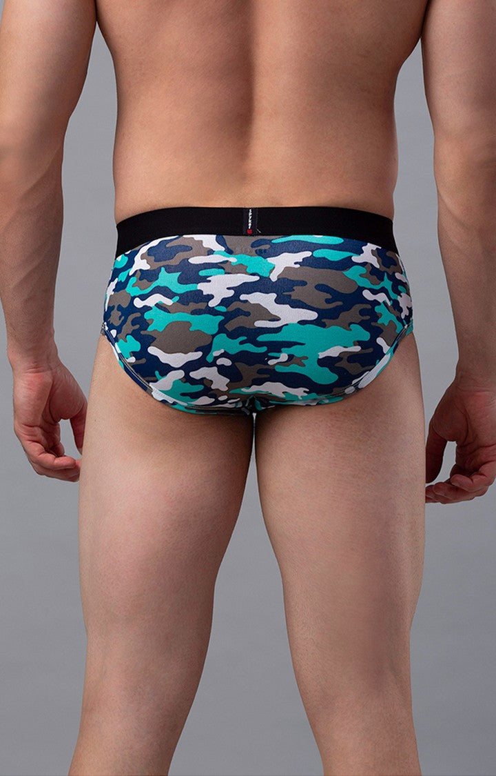 Underjeans by Spykar Men Camo1 Regular Fit Briefs (Pack of 2)