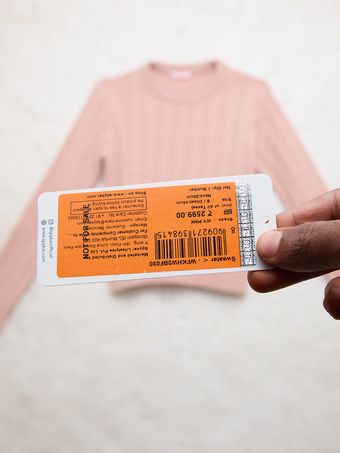 Women Sweater Pink Regular Fit
