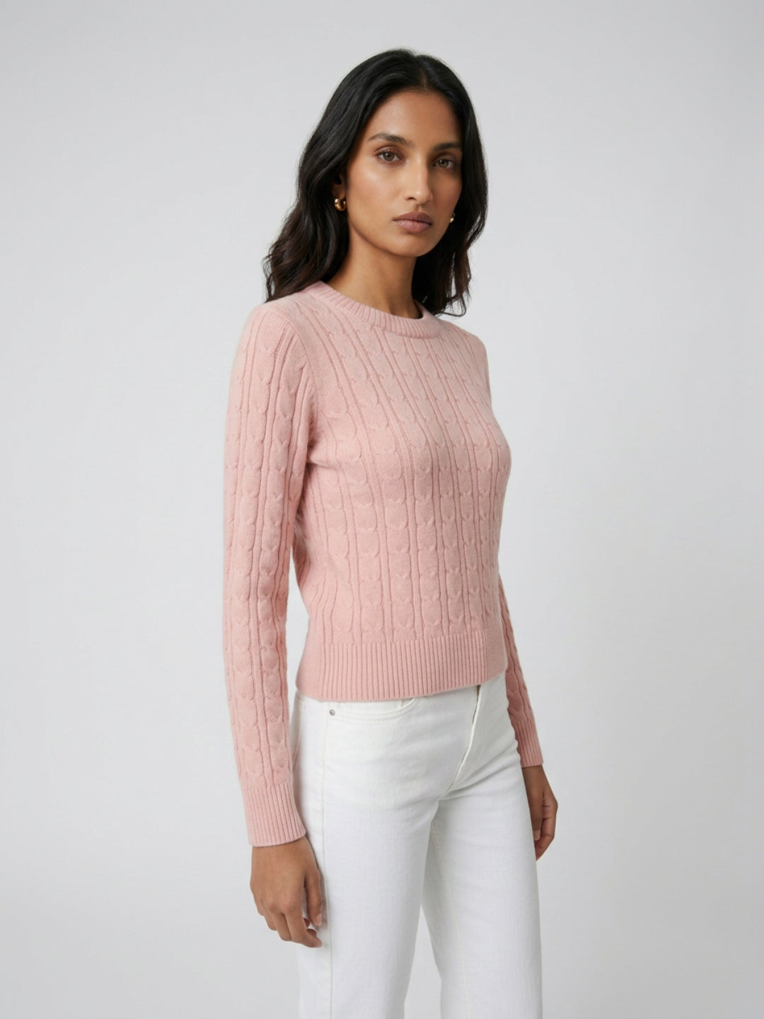 Women Sweater Pink Regular Fit