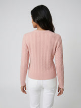 Women Sweater Pink Regular Fit