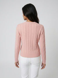 Women Sweater Pink Regular Fit