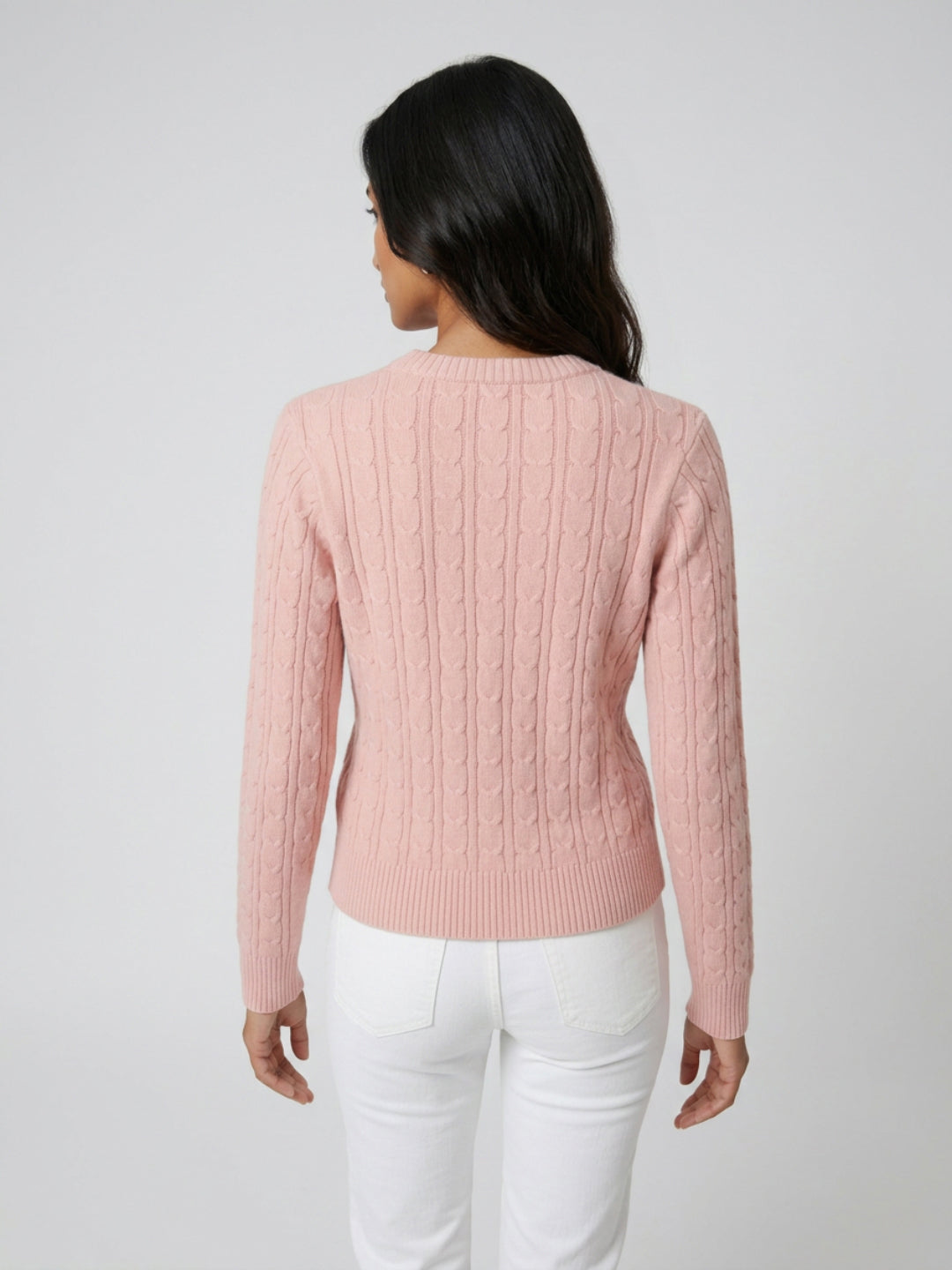 Women Sweater Pink Regular Fit