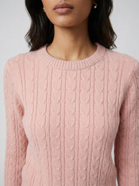 Women Sweater Pink Regular Fit