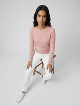 Women Sweater Pink Regular Fit