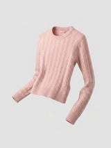 Women Sweater Pink Regular Fit