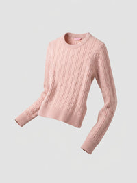 Women Sweater Pink Regular Fit
