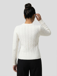 Women Sweater White Regular Fit