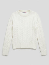 Women Sweater White Regular Fit