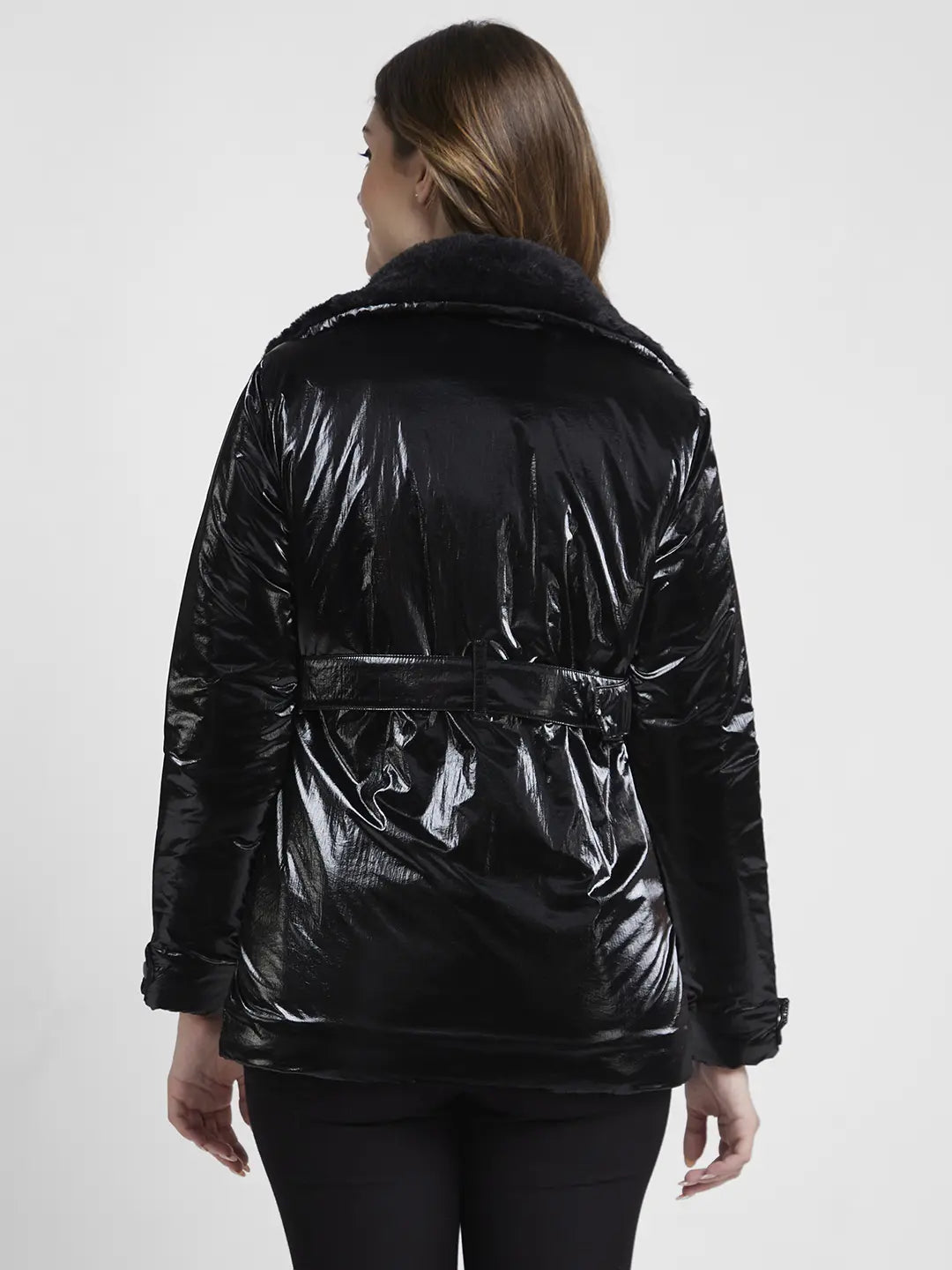 Spykar Black Regular Fit Casual Jackets For Women