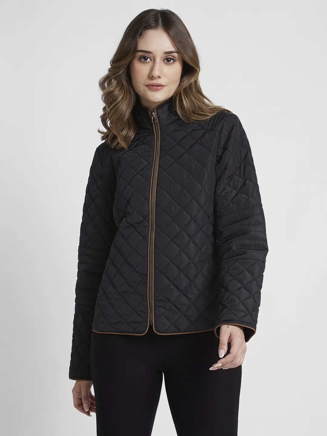 Spykar Black Comfort Fit Casual Jackets For Women