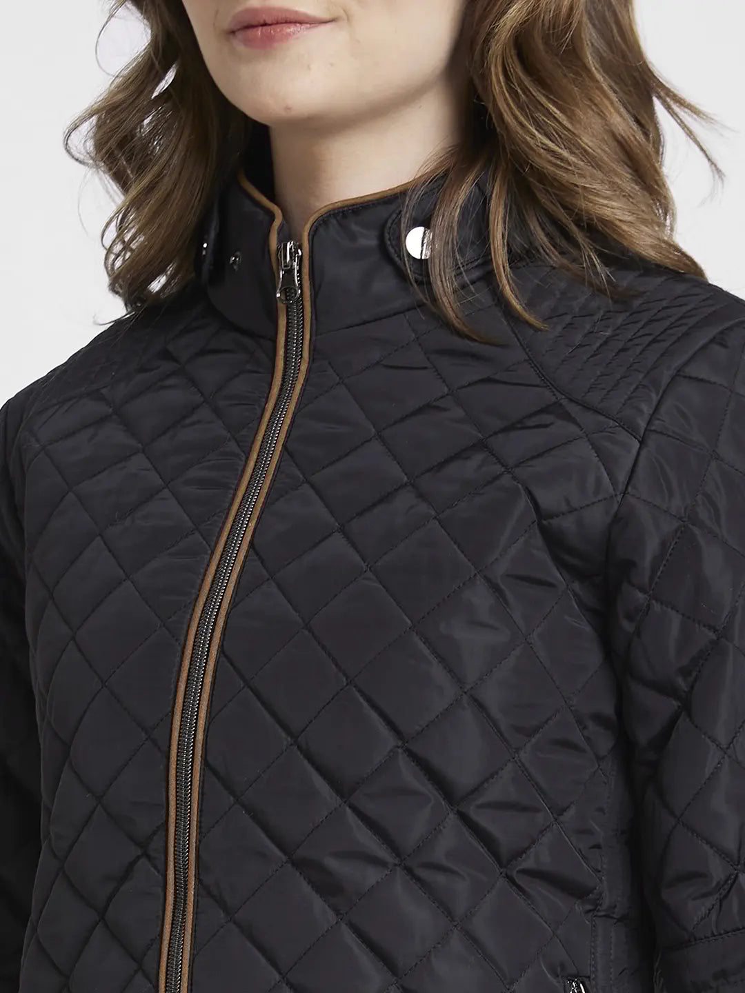 Spykar Black Comfort Fit Casual Jackets For Women