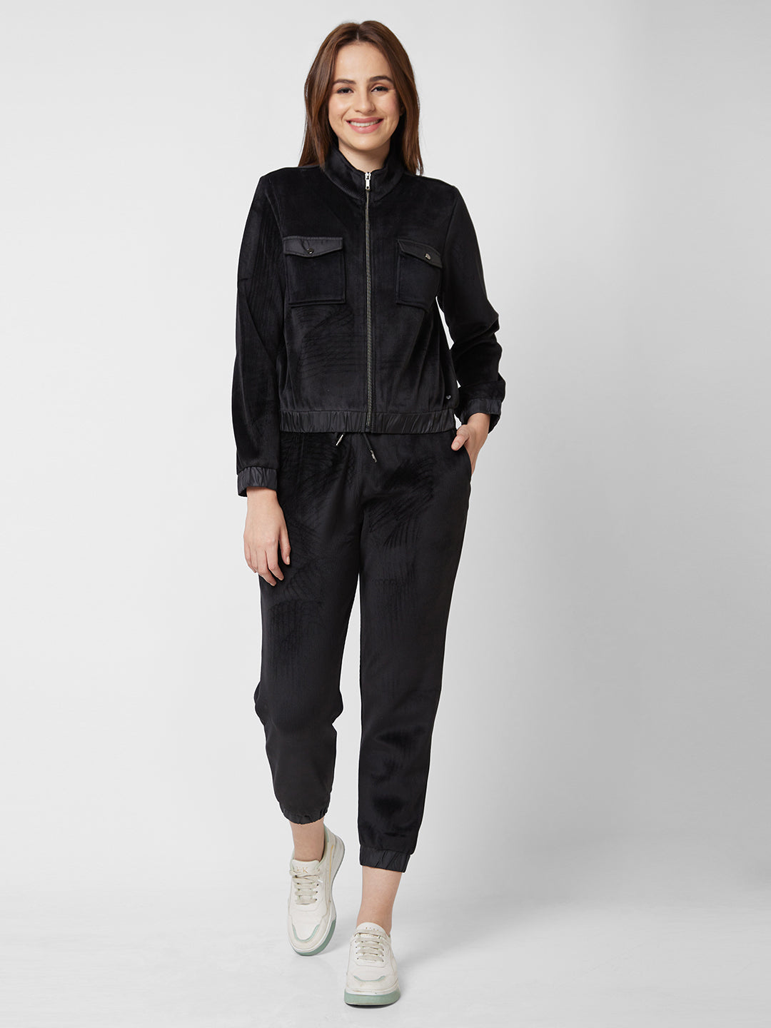 Spykar Black Regular Fit Casual Jackets For Women