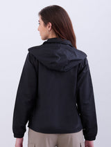 Women Jacket Black Regular Fit