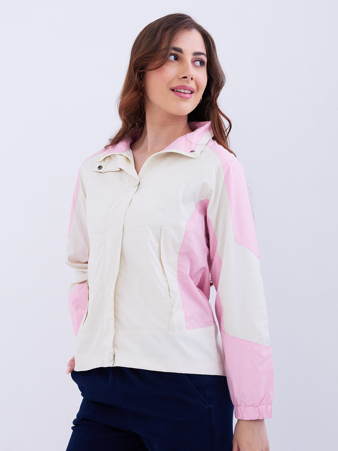 Spykar Pink Regular Fit Casual Jackets For Women