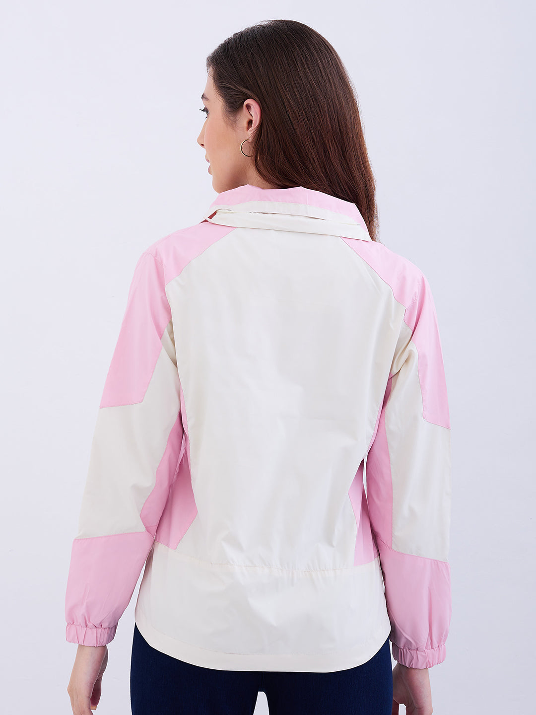 Women Jacket Pink Regular Fit