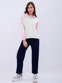 Women Jacket Pink Regular Fit