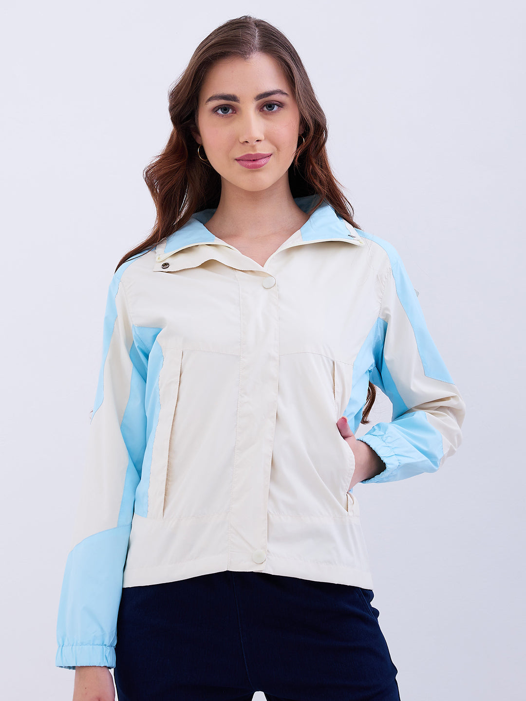 Women Sky Blue Jacket