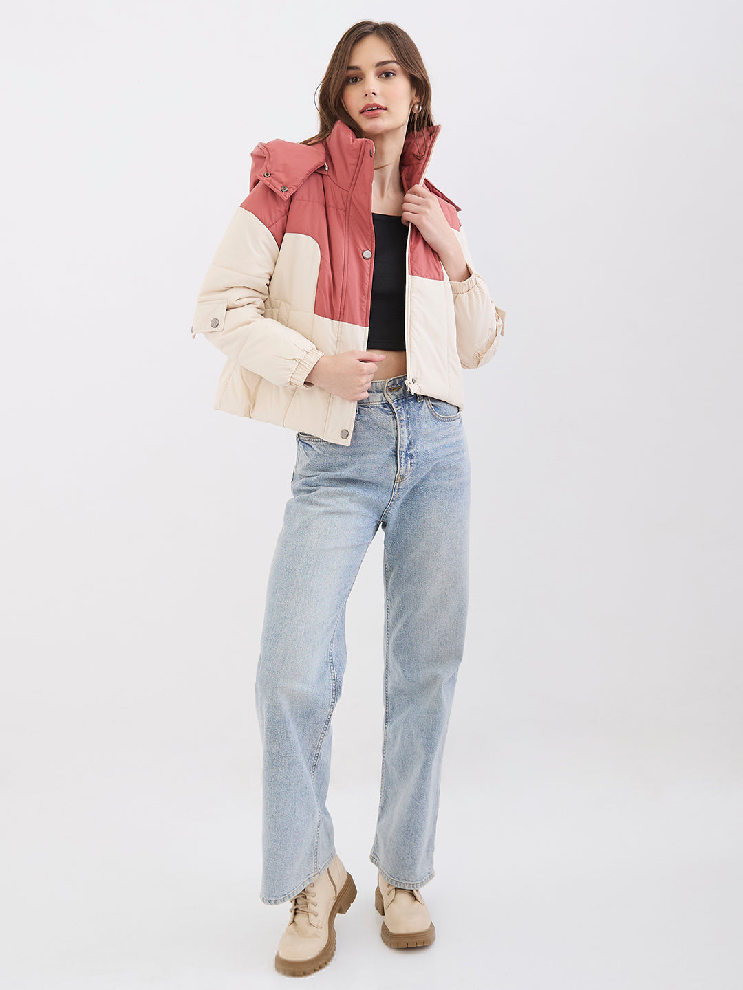 Spykar Blush Pink Regular Fit Casual Jackets For Women