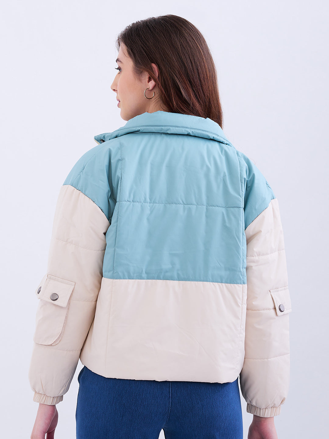 Spykar Mint Green Regular Fit Casual Jackets For Women
