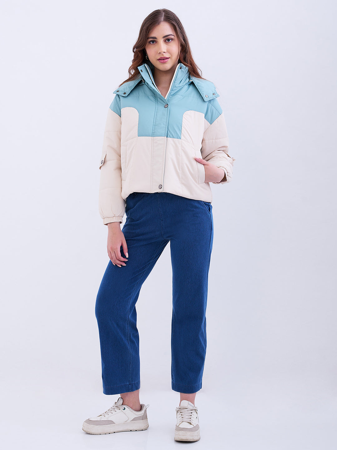 Spykar Mint Green Regular Fit Casual Jackets For Women