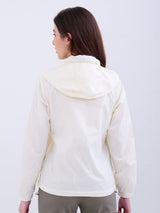 Women Jacket Off White Regular Fit