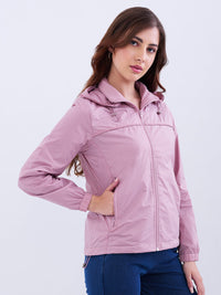 Women Jacket Pink Regular Fit