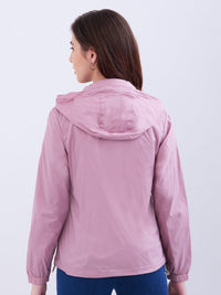 Women Jacket Pink Regular Fit