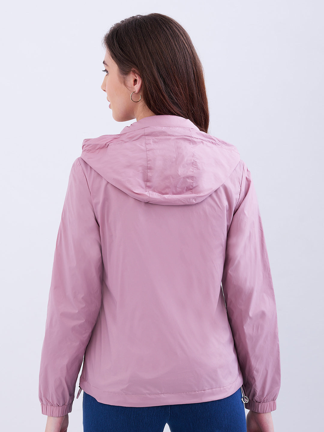 Women Jacket Pink Regular Fit