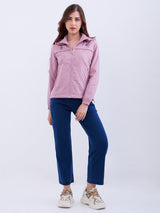 Women Jacket Pink Regular Fit