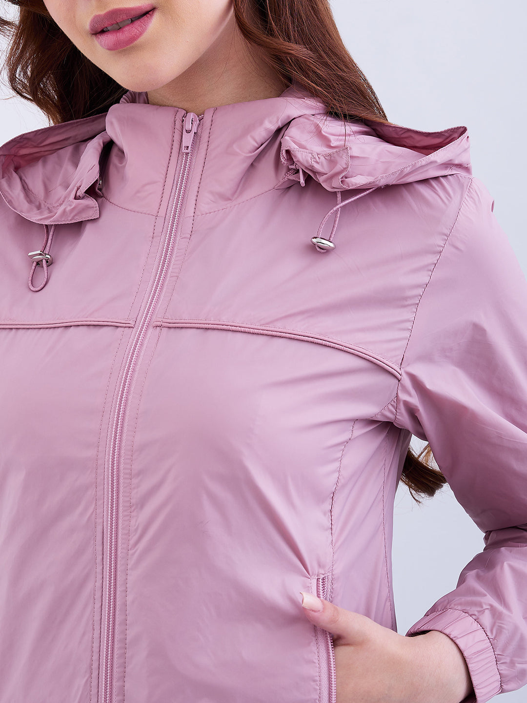 Spykar Pink Clay Regular Fit Casual Jackets For Women