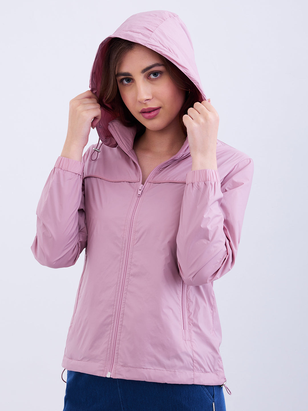 Spykar Pink Clay Regular Fit Casual Jackets For Women