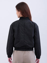 Women Jacket Black Baggy Fit