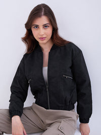 Women Jacket Black Baggy Fit