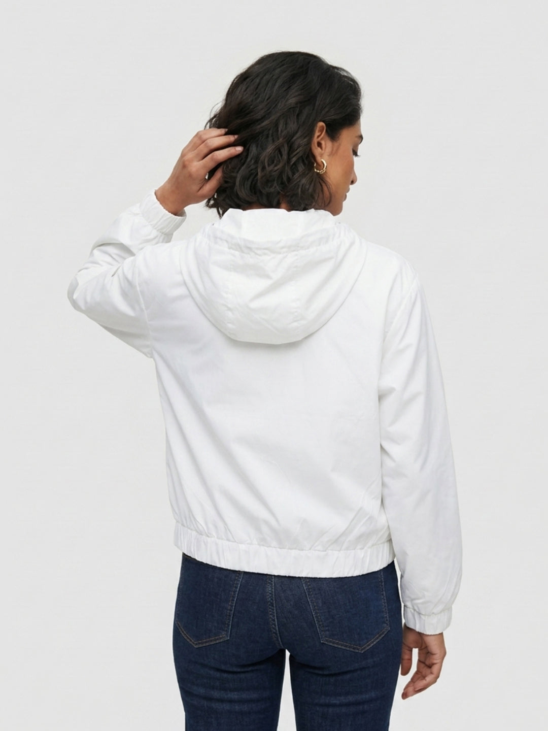 Women Jacket White Relaxed Fit