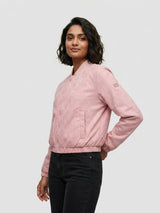 Women Jacket Pink Regular Fit