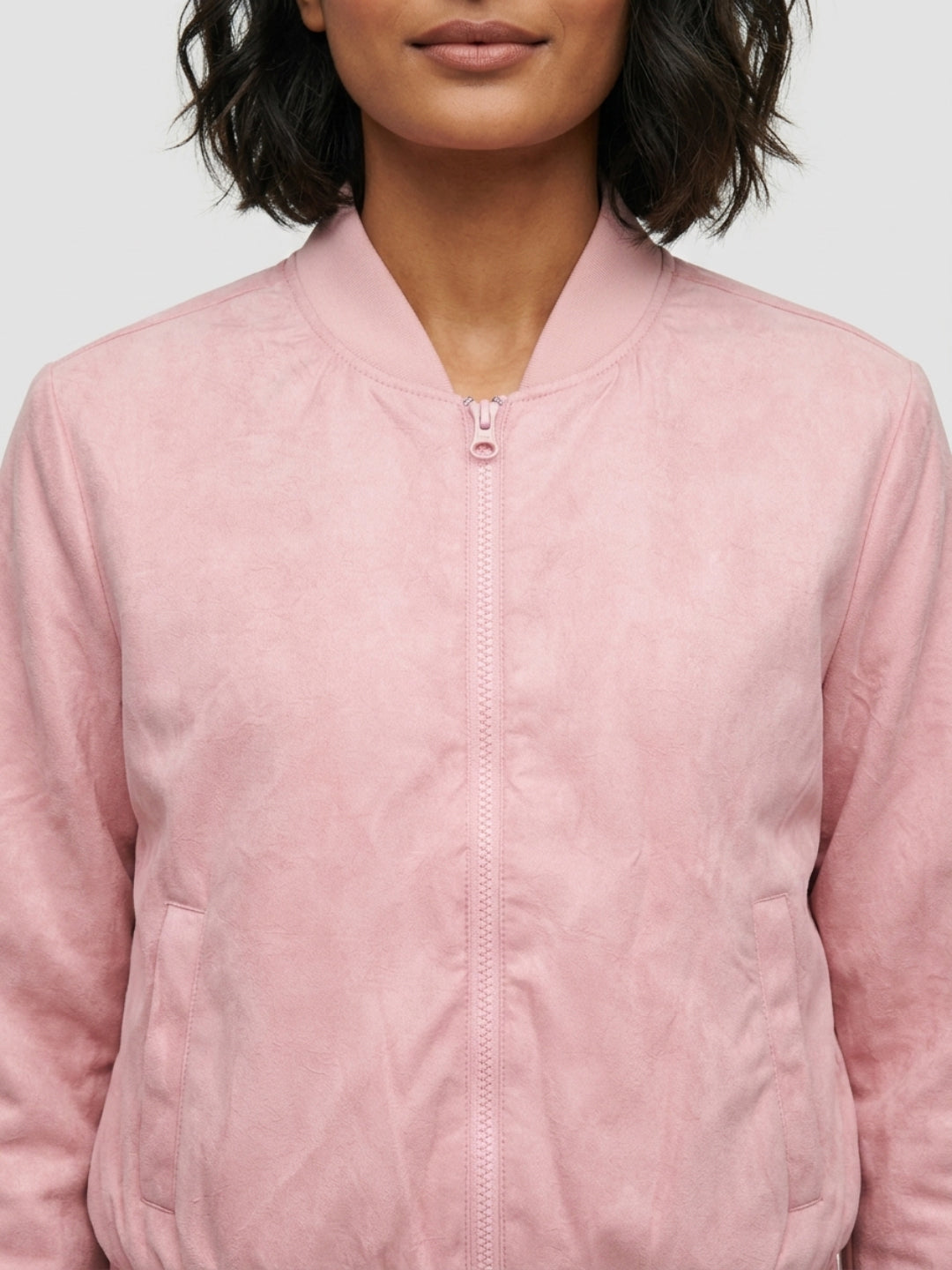 Women Jacket Pink Regular Fit