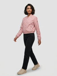 Women Jacket Pink Regular Fit