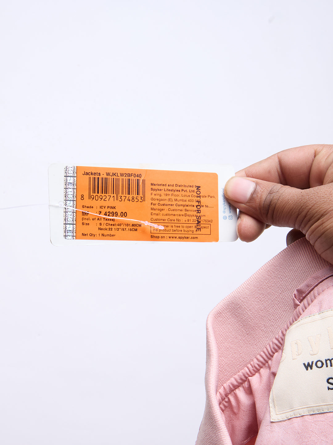 Women Jacket Pink Regular Fit