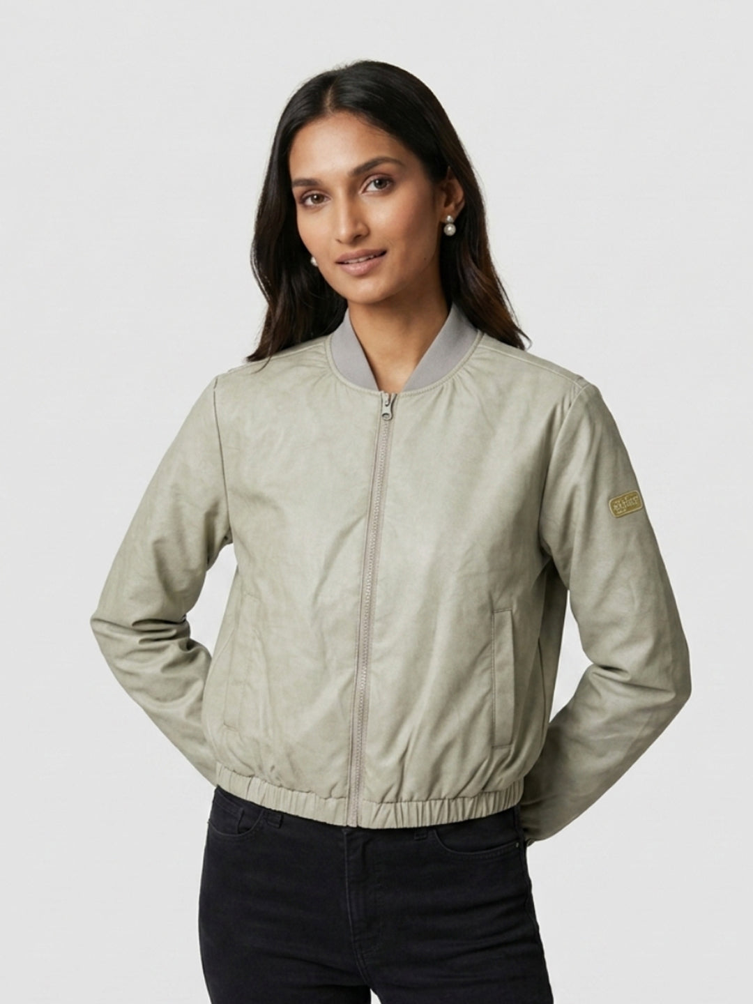 Women Jacket Green Regular Fit