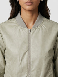 Women Jacket Green Regular Fit