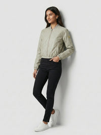 Women Jacket Green Regular Fit