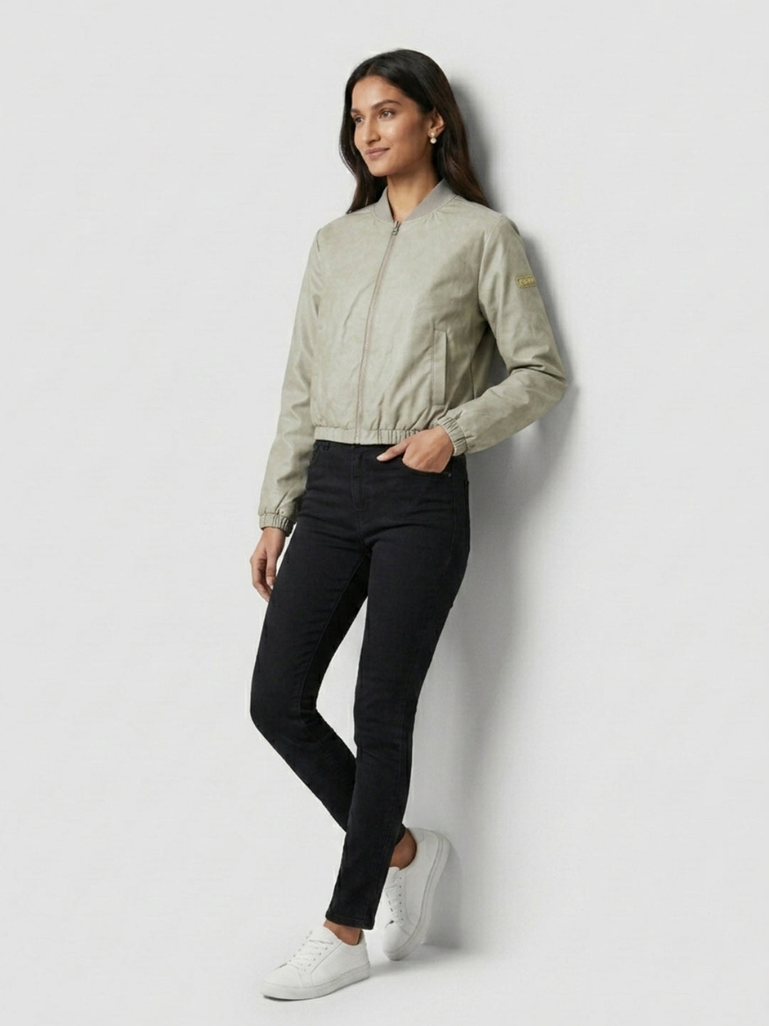 Women Jacket Green Regular Fit